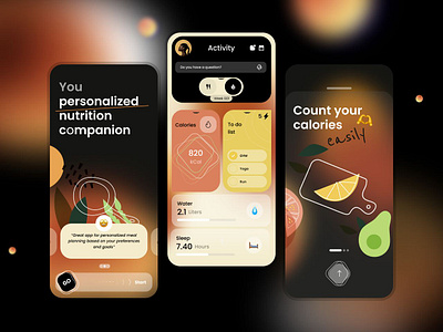 Nutrition Tracker App app design app interface calorie tracker colorful interface diet app fitness app food tracer health lifestyle meal planning mobile ui modern design nurtition app nutrition tracker sleep to do list ux design water weight loss wellbeing