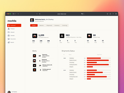 Fulfillment Dashboard chart complex css dashboard html interface light management product design typography ui web