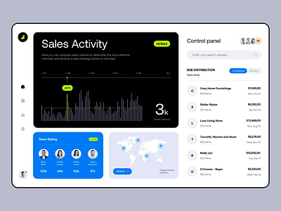 Sales Analytics Dashboard b2b business business analytics dark dashboard design data analytics data visual digital marketing landing page management tools marketing analytics sales sales activity sales dashboard sales data sales tools ui user experience web interface white