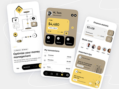 Mobile Banking App banking ap banking services budgeting card easy navigation finance finance tracking fintech light colors mobile finance money management online banking savings staats transactions ui design user interface ux design virtual payment visa