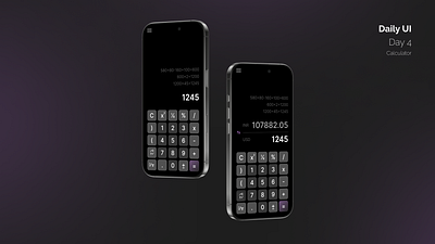 Modern Calculator app calculations calculator dailyui dark mode design modern ui ux