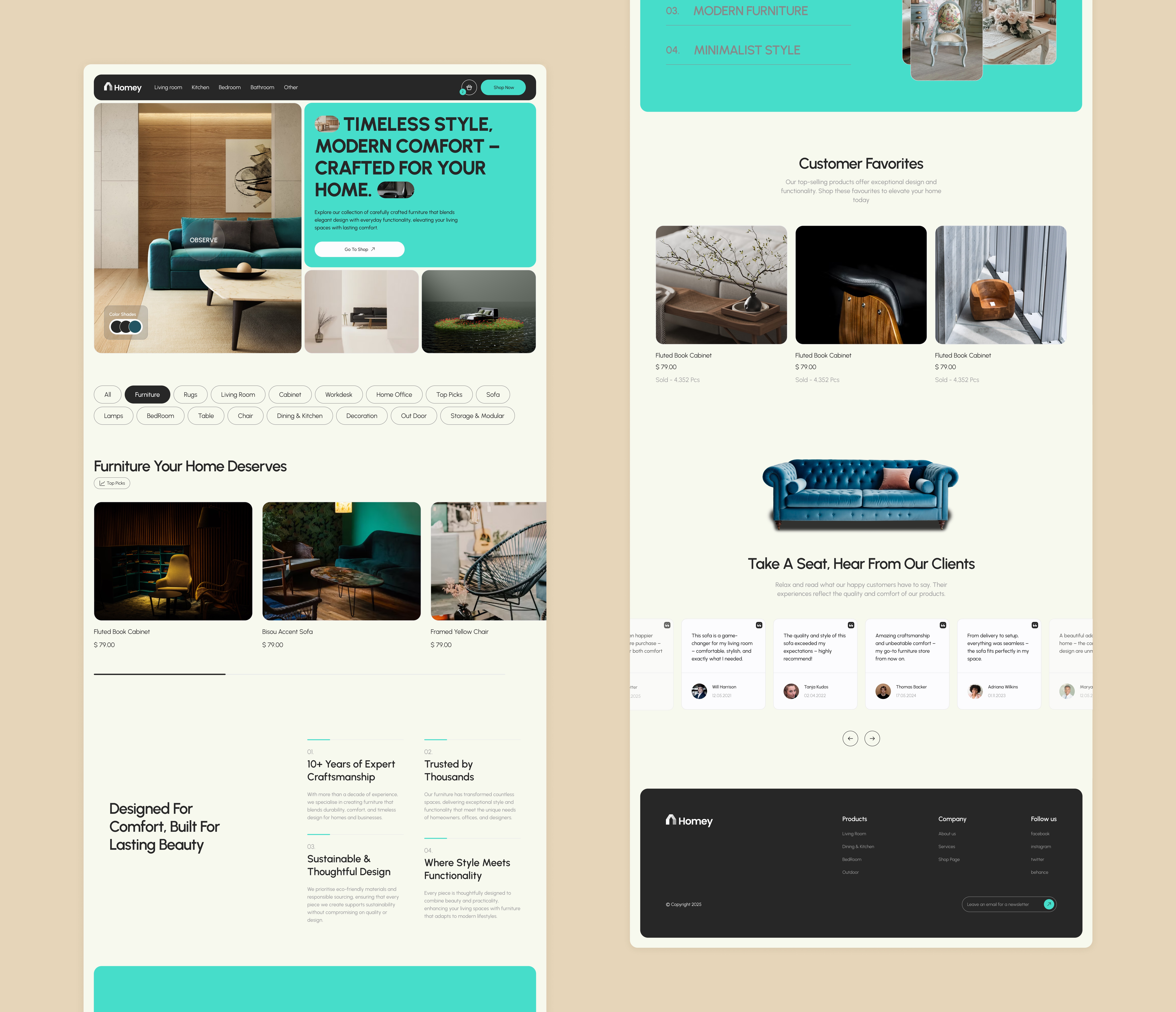 Furniture store e-commerce UI kit e commerce furniture inspiration landing responsive ui ui kit web design webapp website