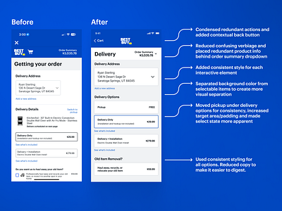 Checkout Flow Re Design best buy cart checkout delivery ecommerce mobile checkout mobile ui mobile ux