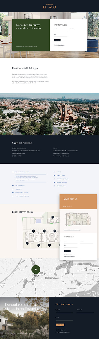 Residencial El Lago - Web design branding constructora inmobiliaria realtor web design wordpress