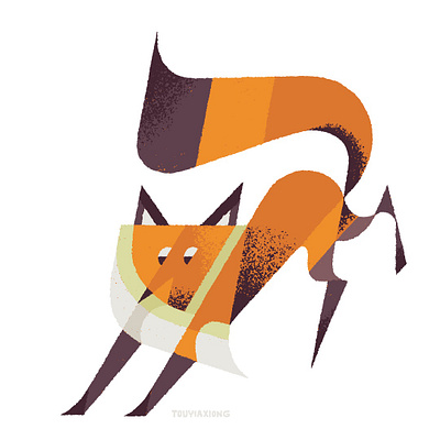 Jumping Fox 2d art branding design dog fox geometric graphic icon illustration illustrator land logo nature orange procreate pup puppy wolf wood woodland