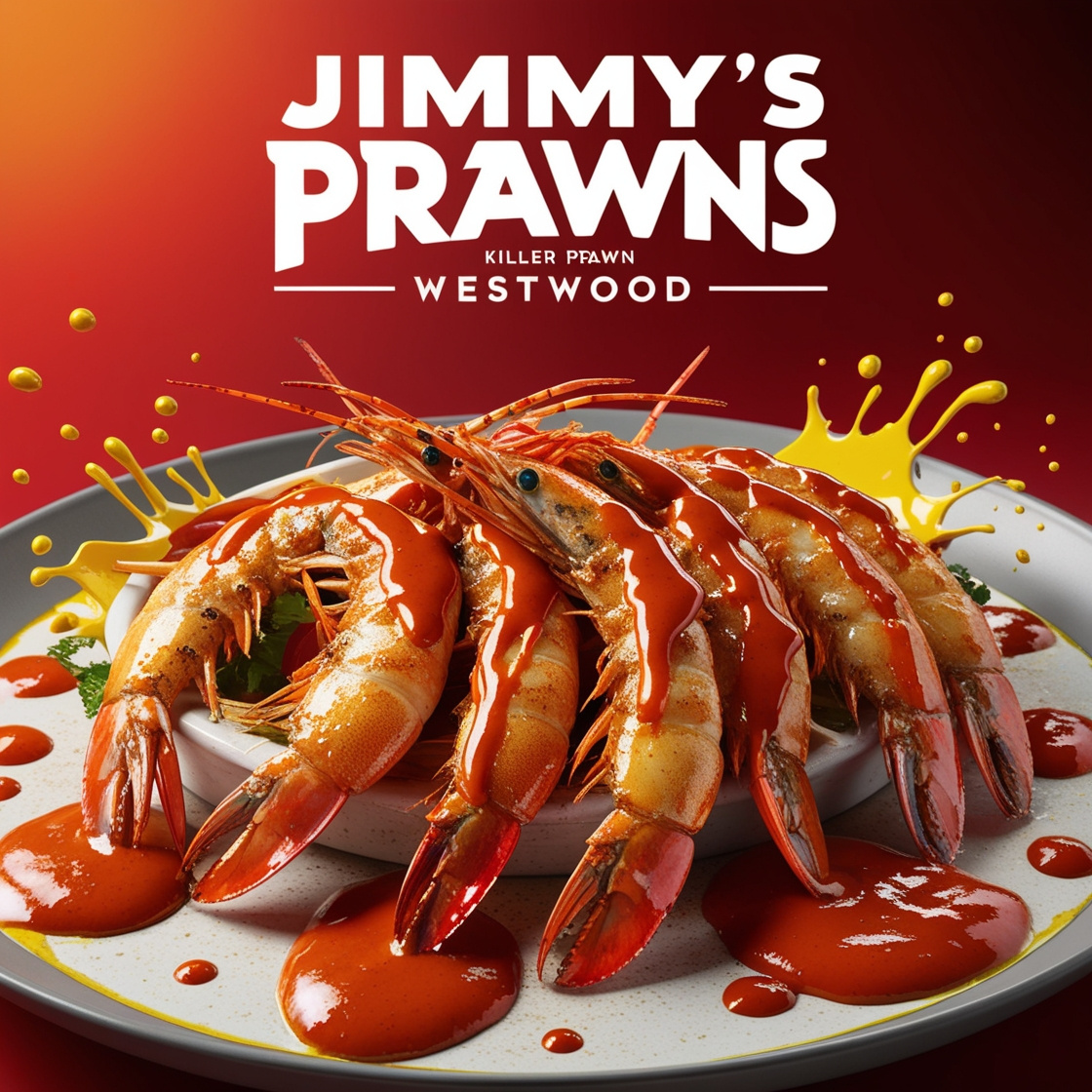 Jimmy's Killer Prawns Social Media Designs 3d adobe photoshop branding food flyers graphic design high constrast graphics offer restauarants social media designs