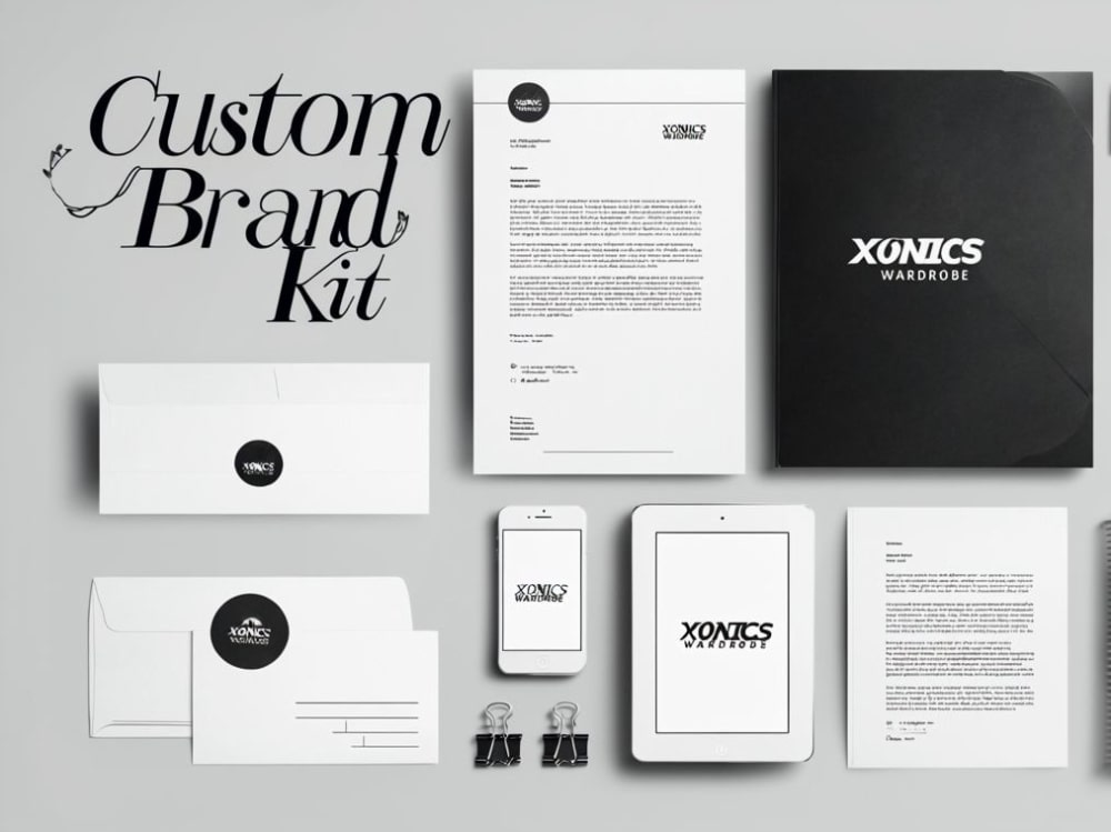 The Ultimate Custom Brand Kit Design for Xonics Leather's advertising book cover design brand kit brand merchandise branding clothing design graphic desgin hat design logo mug design shoes design