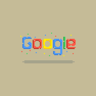 Google google logo pixel art