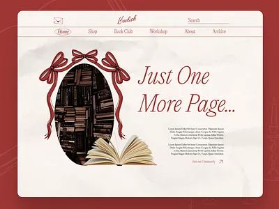 Book Club Homepage branding graphic design ui ux web design