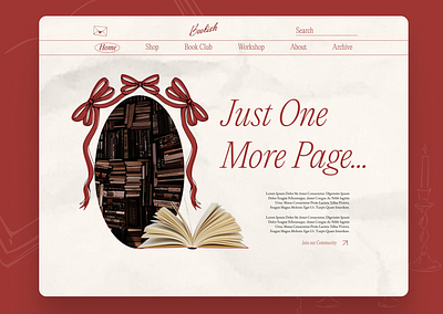 Book Club Homepage branding graphic design ui ux web design