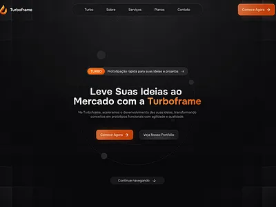 Landing Page – Interface Moderna e Iluminada branding dark mode futuristic landing page ui