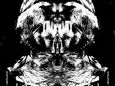 Mental Echo by Bitsy [Industrial techno music cover] album cover cover graphic design music music cover music poster