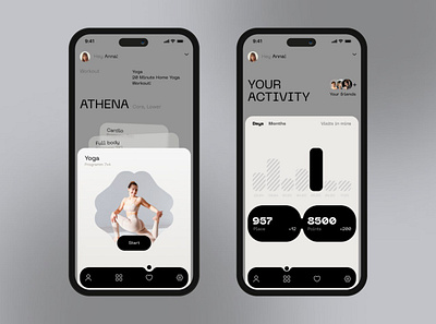 Fitness Tracking App UI Design activity stats app design data visualization fitness fitness analytics fitness app fitness tracking health platform mobile app mobile ui personal training tracking ui design ui inspiration user experience user interface ux design ux ui wellness app workout tracker