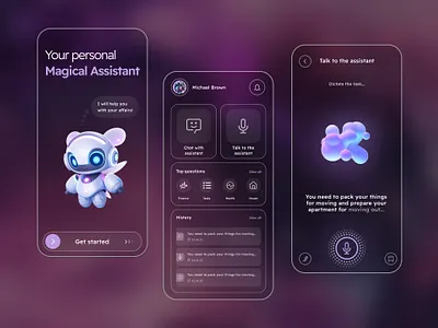 Mobile application - Magic assistant application design mobile mobile application mobile design ui ux