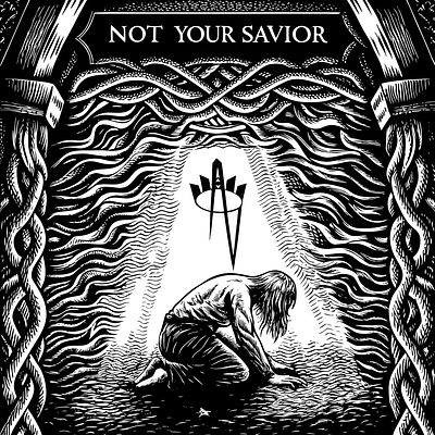 Cover Art Design "NOT YOUR SAVIOR" cover art graphic design illustration