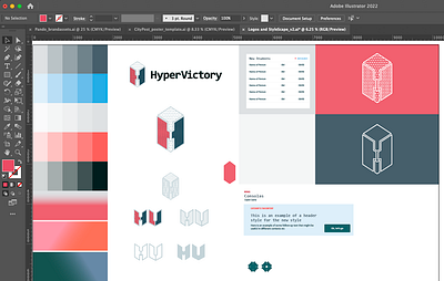 Brand Exploration: Hyper Victory brand branding design graphic design in progress logo process responsive responsive design responsive logos sass design