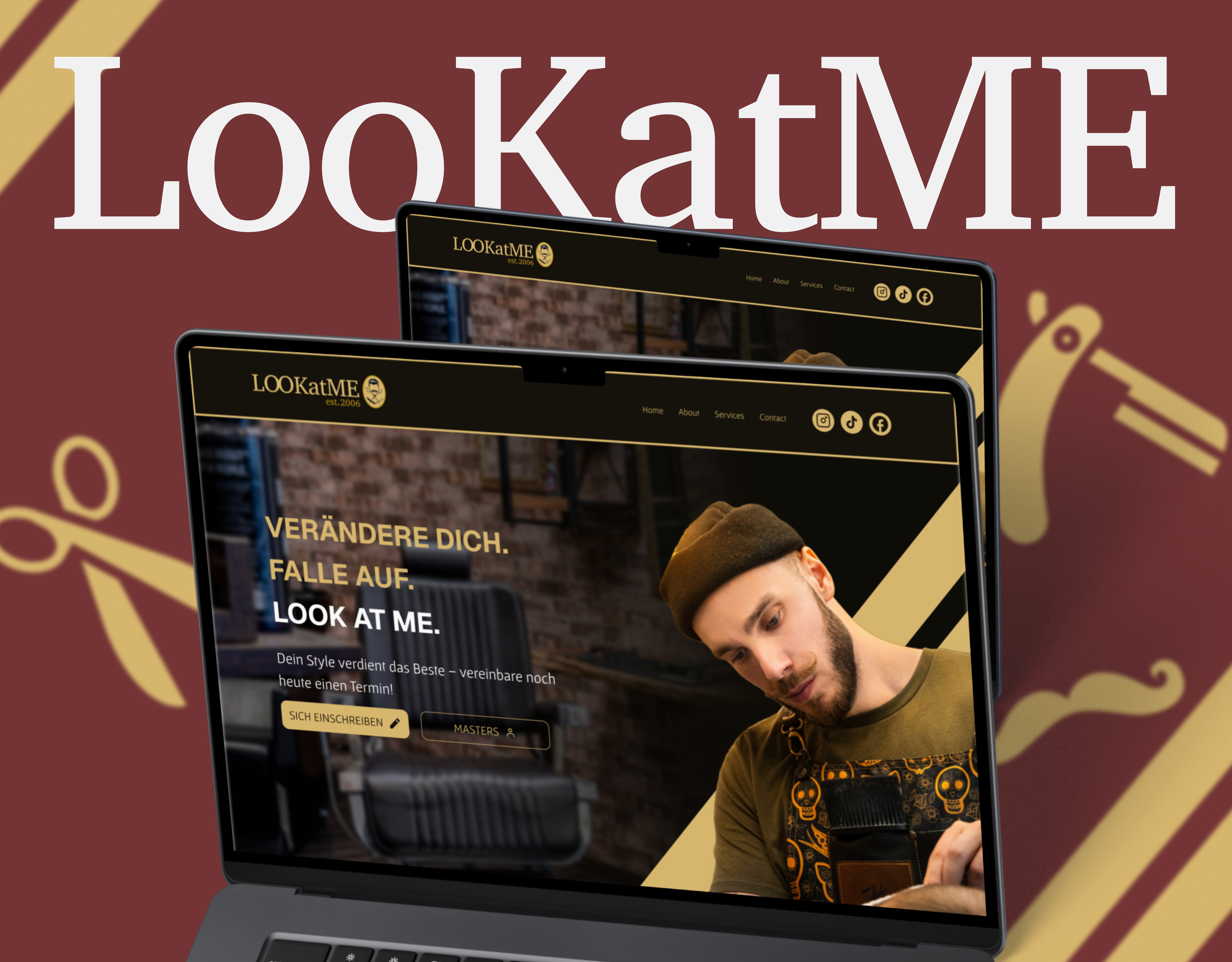 UX/UI Redesign Landing Web Site Barbershop design figma graphic design illustrator logo photoshop ui ux