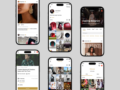 Cidade app - B Inspired section culture app fashion fashion app feed influencer app instagram ios app mobile app posts reels social media social media app tiktok ux