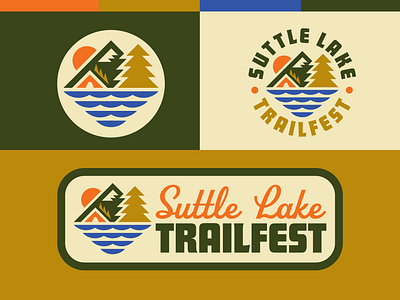 Suttle Lake Trailfest Branding badge branding design festival lake mountain oregon outdoors run sun tent trail trailrunning tree water