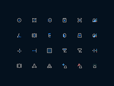 Icons for CAD (Nuclear Power) cad icon design icons nuclear ui ui icons vector icons