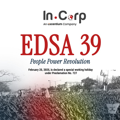 EDSA 39 People Power Revolution Social Media Post branding corporate gradient graphic design layout