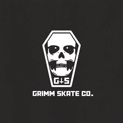 Grimm Skate Logo branding design designfeed graphic design illustration logo skate skeleton vector