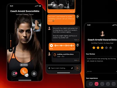 sandow v2: AI Fitness & Nutrition App | Virtual Fitness Coach UI ai fitness app ai workout app clean coaching app figma ui kit fitness mobile app fitness ui kit minimal modern nutrition app nutrition ui kit orange personalized fitness smart fitness smart workout virtual fitness coach virtual fitness trainer virtual fitness ui wellness app workout app