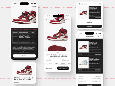 Nike® Shoes - Mobile Concept buy ecommerce ecommerce design graphic design mobile app mobile design mobile ecommerce mobile product detail mobile ui marketplace nike shoes design online shop product shoes shopping sneakers sneakers ecommerce sneakers mobile ui store app ui ux