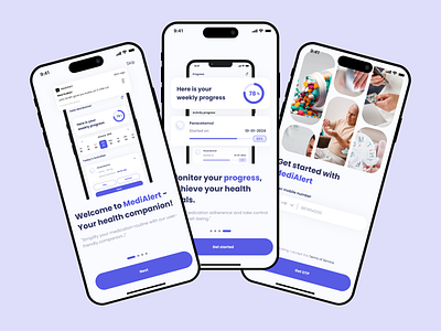 Medialert App Design appdevelopment design designthinking figma healthcareinnovation healthtech medialert medicationreminder mobileapp ui uidesign uiux userexperience userinterface uxdesign