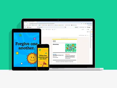 Live It Out Orange VBS email and social media campaign email design graphic design illustration logos