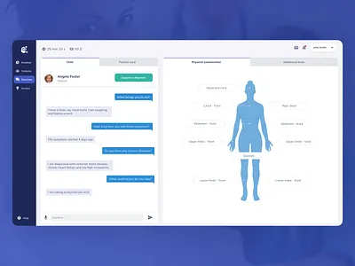 Virtual Clinic - UI/UX AI chatbot teaches medical students ai artificial intelligence carbon carbon design system carbon ibm chatbot clinic app machine learning medical app ui ux