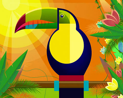 Bird Illustration design geometric shapes illustration professional upqode webdesign