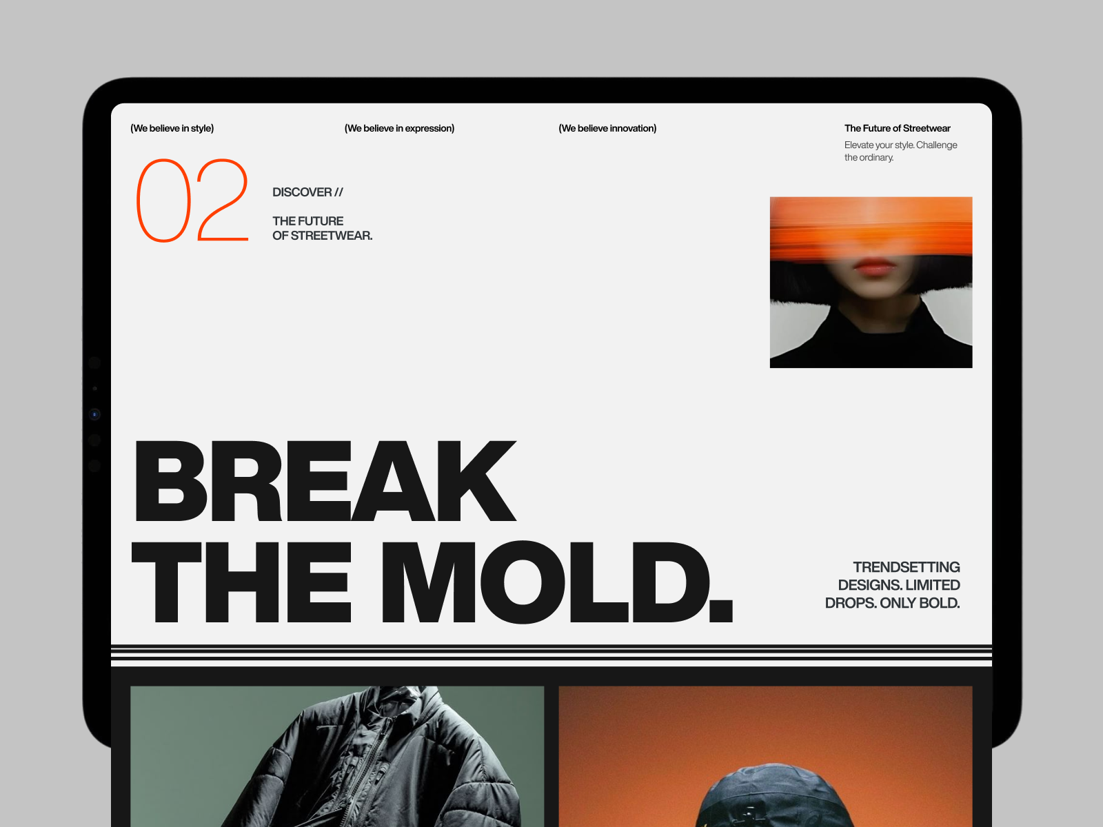 Example of Modern Minimal Web Design Swiss Style