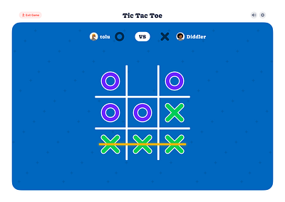 Tic Tac Toe game dashboard fun game game design graphic design illustration landing page tic tac toe ui web web game website