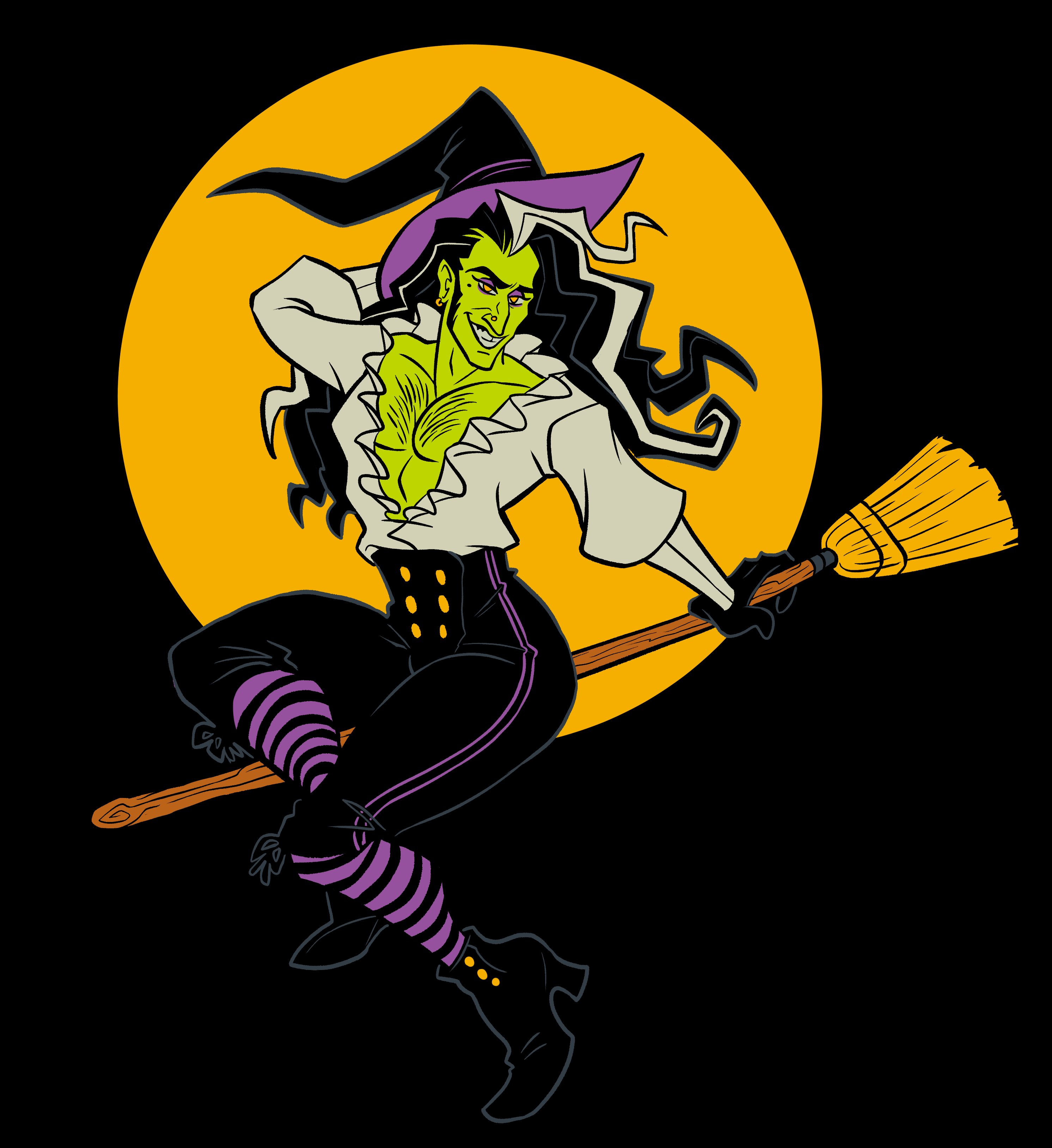 My Witchy Boyfriend graphic design illustration