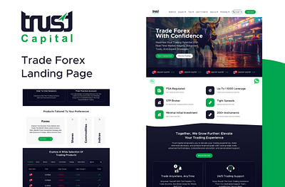 Trading Forex Landing Page UI trading website ui design