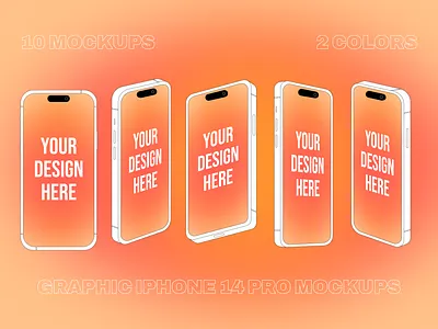 iPhone 14 Pro Line Graphic Modern Mockup black design flat graphic illustration illustrator iphone 14 layout mockup model new photoshop vector white