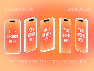 iPhone 14 Pro Line Graphic Modern Mockup black design flat graphic illustration illustrator iphone 14 layout mockup model new photoshop vector white