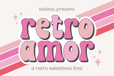 Retro Amor spring fonts