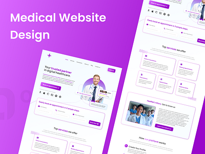 Medical Website Design 3d animation branding design figma graphic design illustration logo motion graphics ui vector