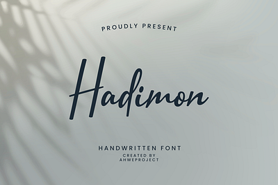 Hadimon - Handwritten Font monoline