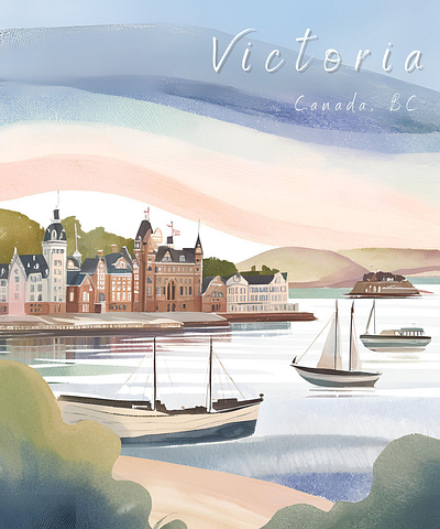 Landscape in Victoria, Canada branding design graphic design illustration webdesign website