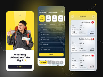 Flight Booking App aircraft airplane tickets boarding pass booking branding delisas discover flight app flight booking app mobile mobile app saas sas ticket ticket applications ticket booking ui ux