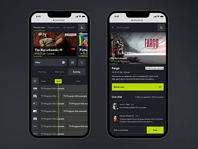 TV Guide concept complex concept desktop mobile tables tv tv guide ui ux