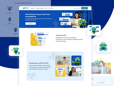 Cakap Personality Test Landing Page blue cakap career career landing page edutech landing page landing page design personality test web design website website design