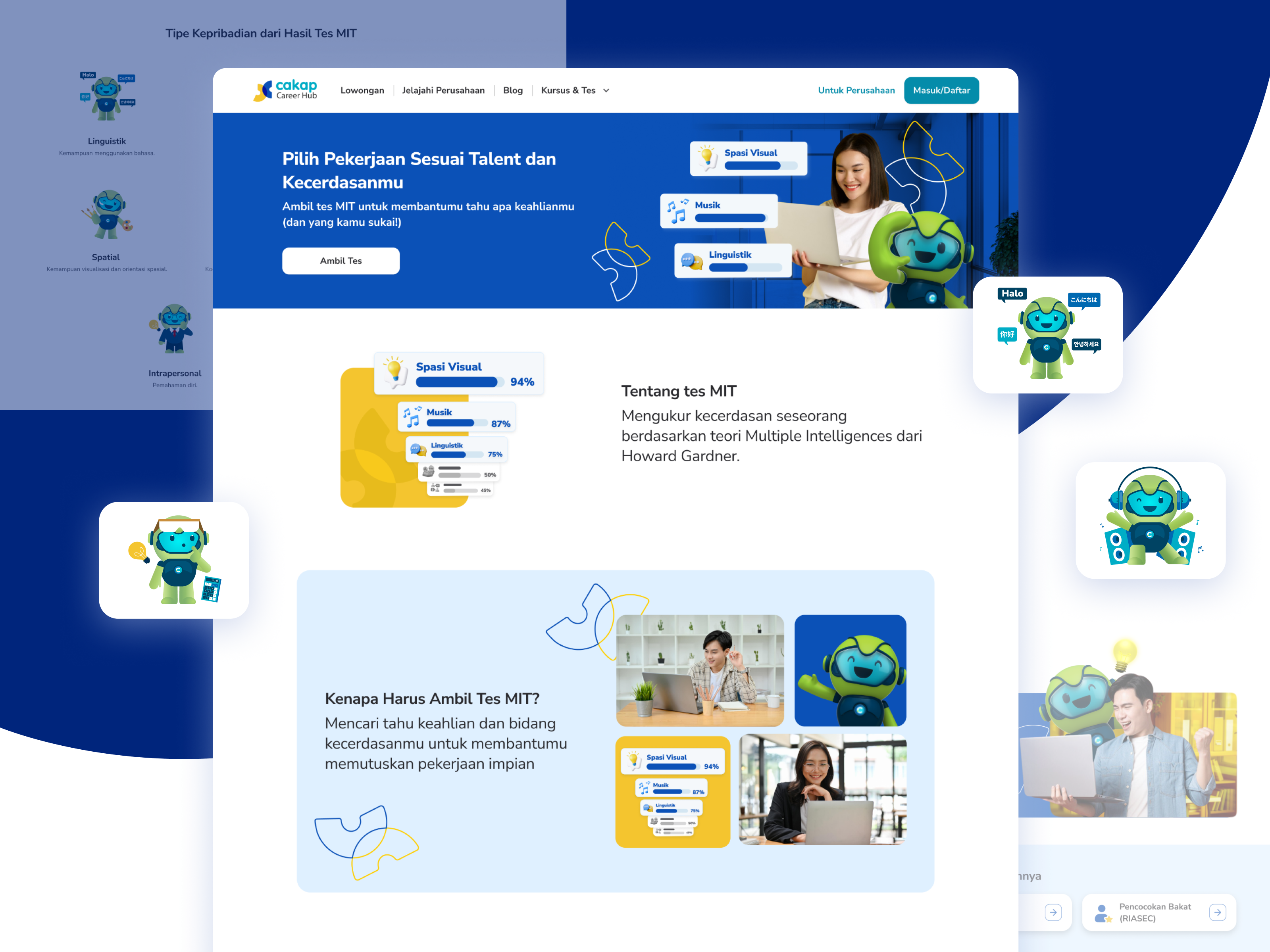 Example of Landing Page Design (One Page Website)