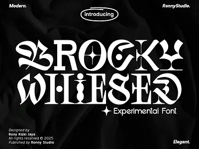 Brocky Whiesed - Experimental Font font logo