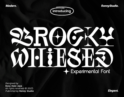 Brocky Whiesed - Experimental Font font logo