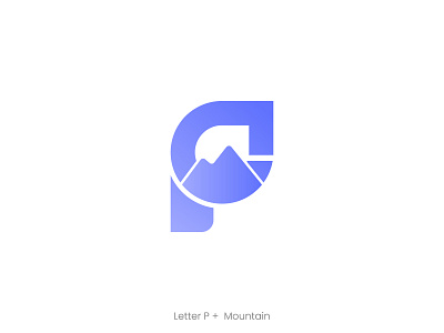 Letter P Mountain Logo brand identity branding finance logo logo designer modern logo mountains p logo p