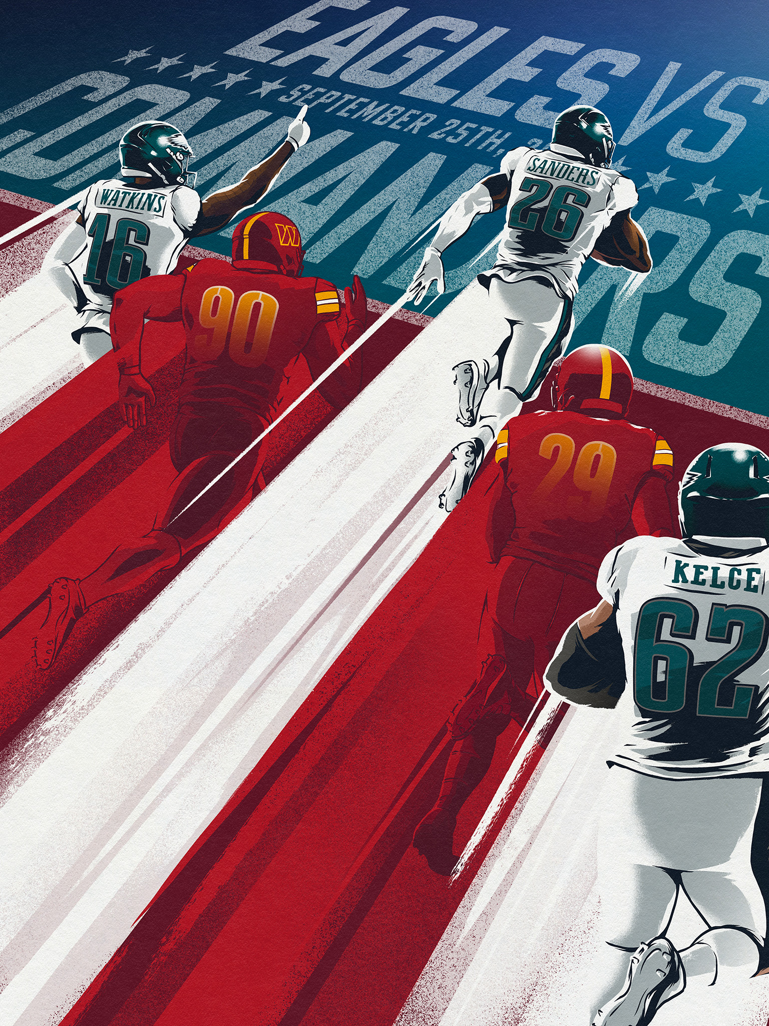 Quality NFL Philadelphia Eagles Vs Washington Commanders Poster Canvas -  Roostershirt